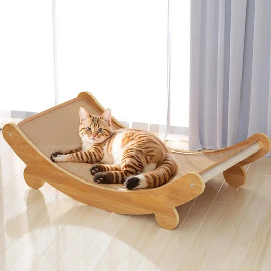 Cat Scratching Board Cat Toys Scratching Recliner Wooden Wear-resistant Scratch-resistant Post Wear-resistantcat scratcher Cats - Stuff Xs