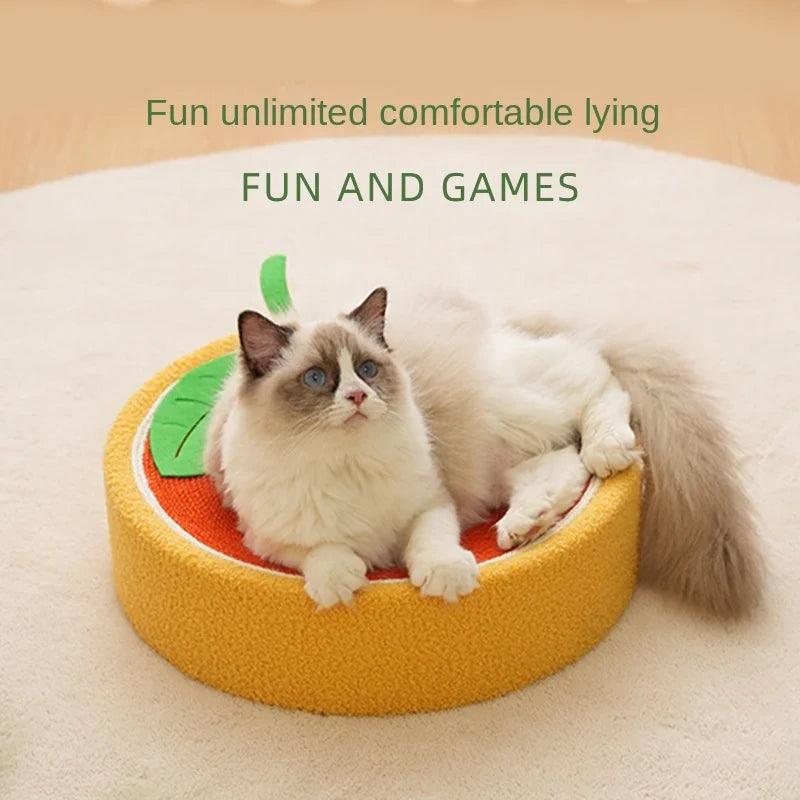 Teddy Plush Animal Sisal Basin Small Cat Climbing Frame Sisal Cat Bed Cute Cat Scratching Board Pet Supplies Cat Toys - Stuff Xs