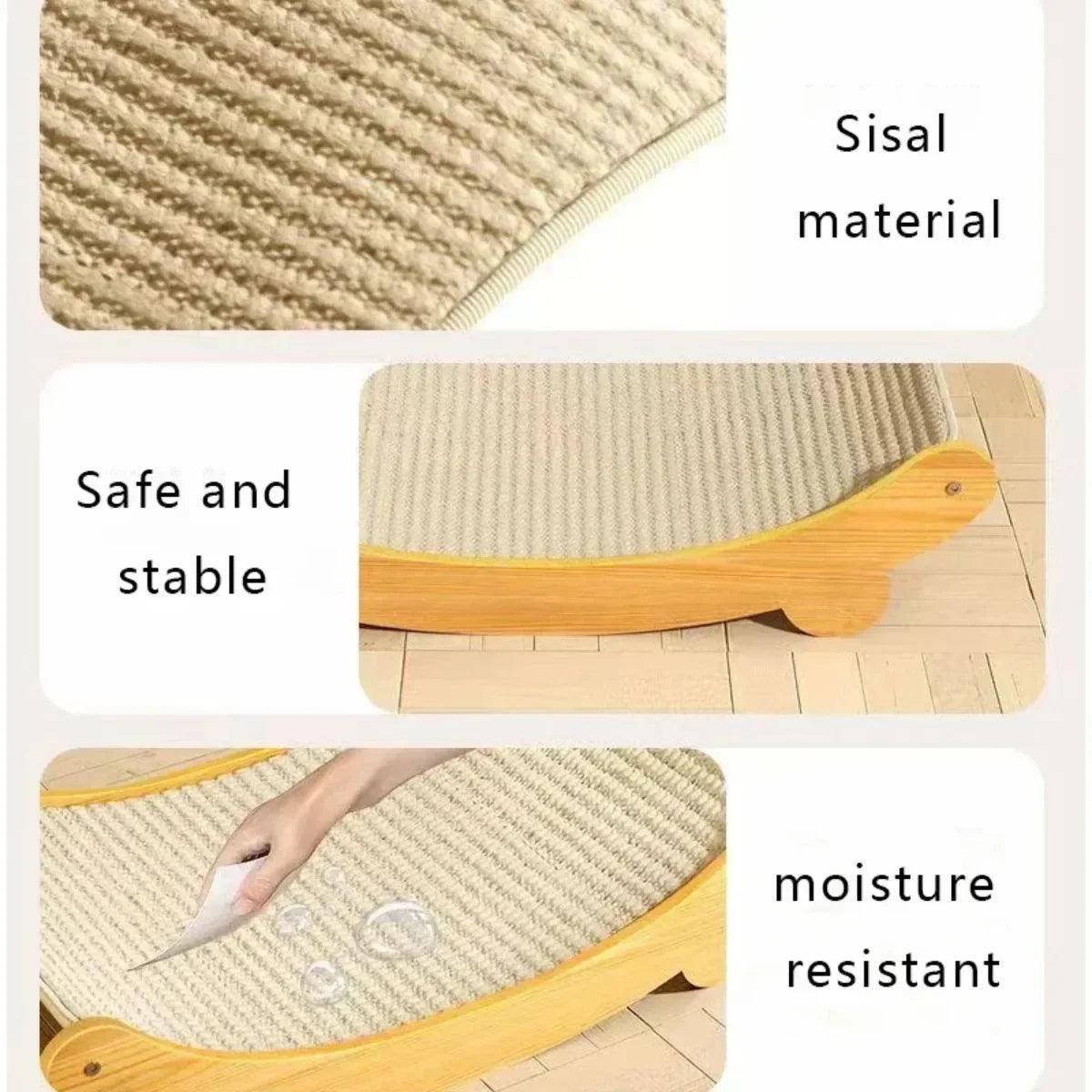 Cat Scratching Board Cat Toys Scratching Recliner Wooden Wear-resistant Scratch-resistant Post Wear-resistantcat scratcher Cats - Stuff Xs